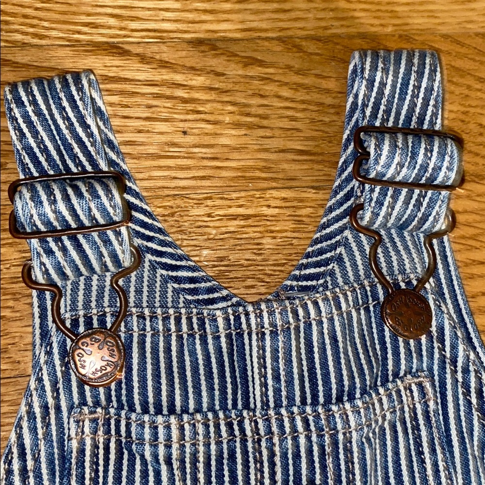 Vintage Oshkosh B'gosh Striped Railroad Overalls 18 Months Vestbak - Picture 8 of 11